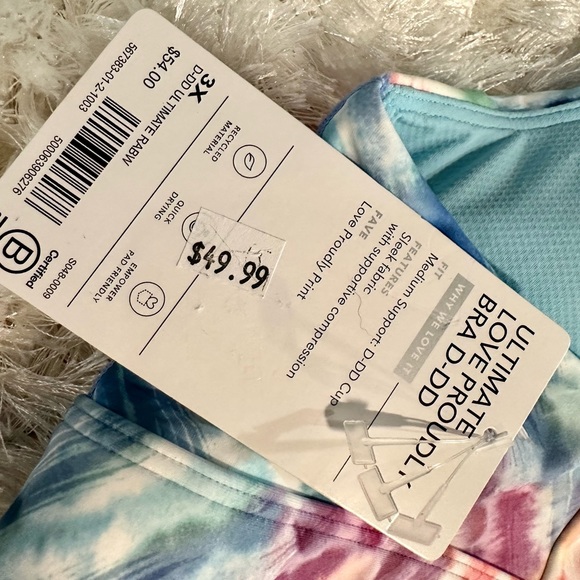 NWT ATHLETA LOVE PROUDLY BRA D-DD 3X tie-dyed medium support. - Picture 6 of 7